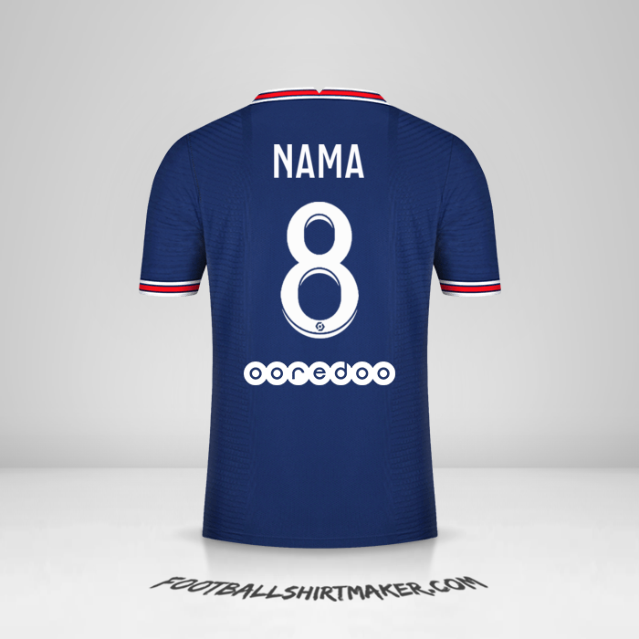 Jersey Paris Saint Germain 2021/2022 -  nama - 8