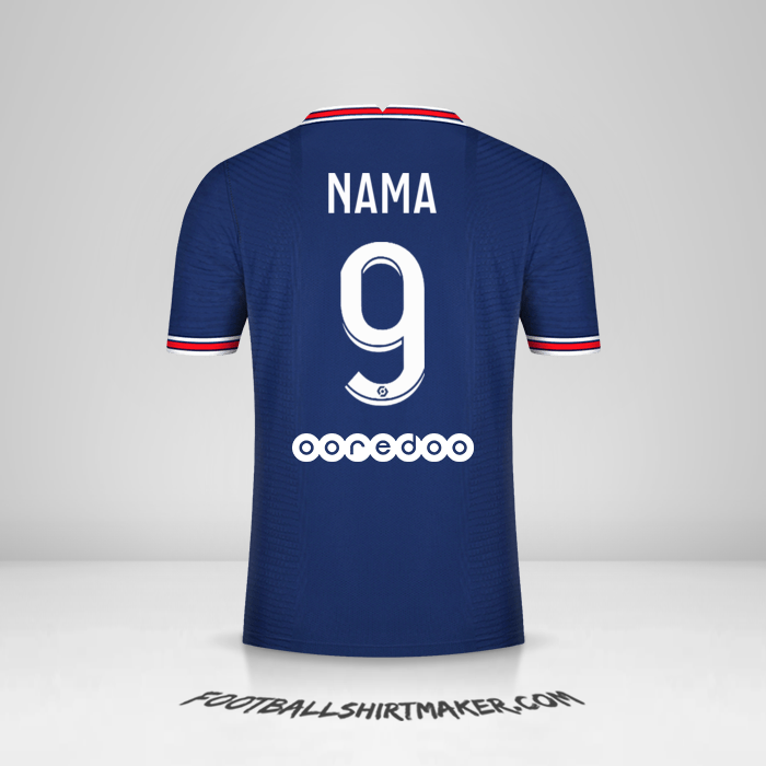 Jersey Paris Saint Germain 2021/2022 -  nama - 9