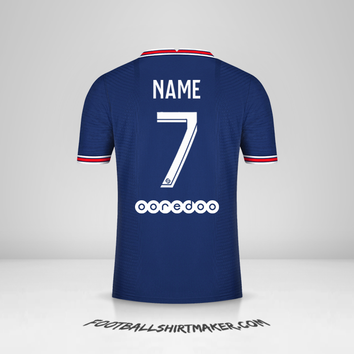 Shirt Paris Saint Germain 2021/2022 -  name - 7