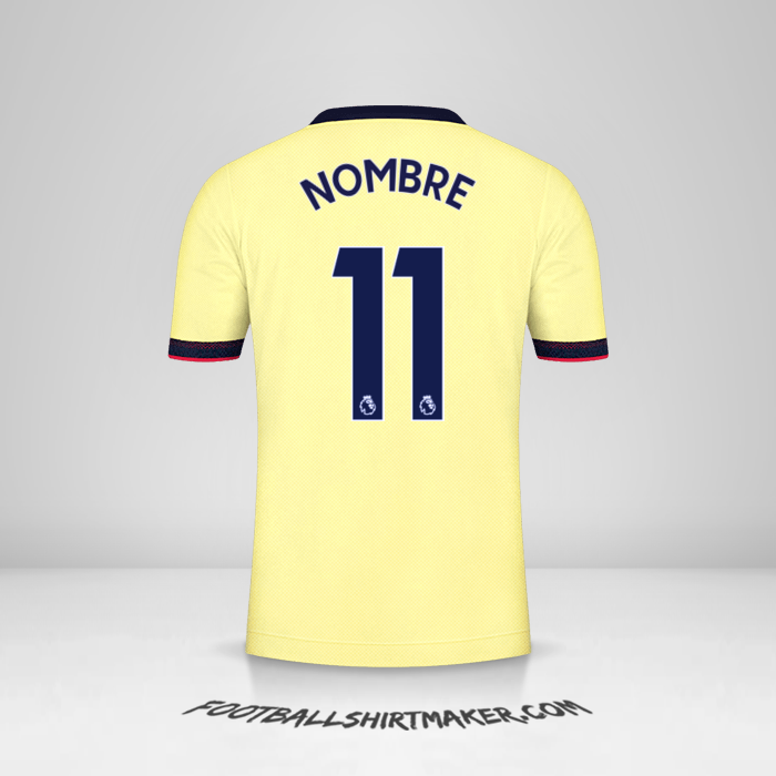 Jersey Arsenal 2021/2022 Visita -  nombre - 11