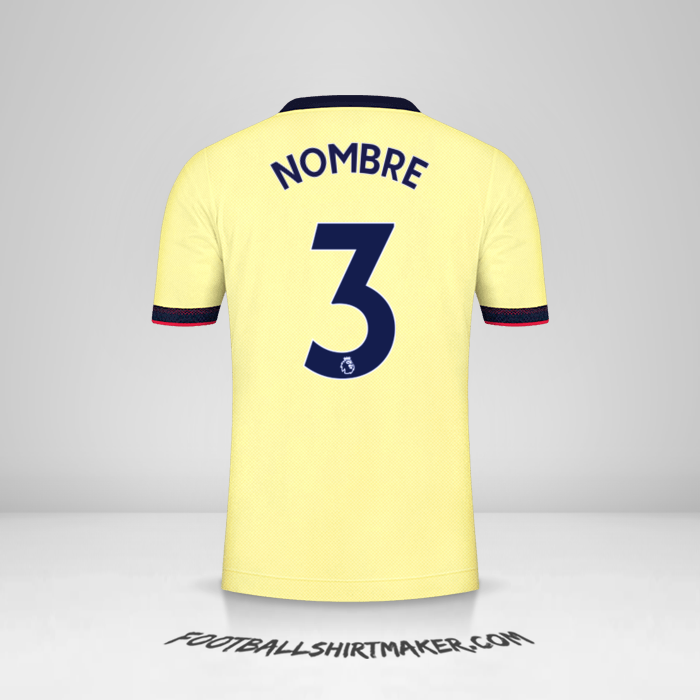 Camiseta Arsenal 2021/2022 Visita -  nombre - 3