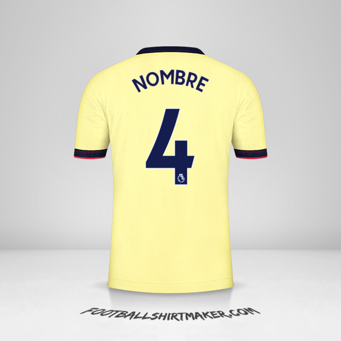 Camiseta Arsenal 2021/2022 Visita -  nombre - 4