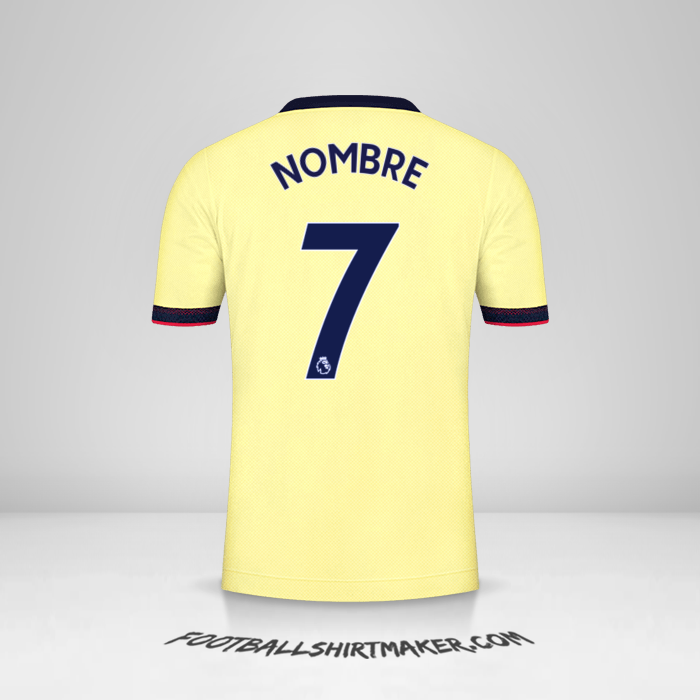 Jersey Arsenal 2021/2022 Visita -  nombre - 7