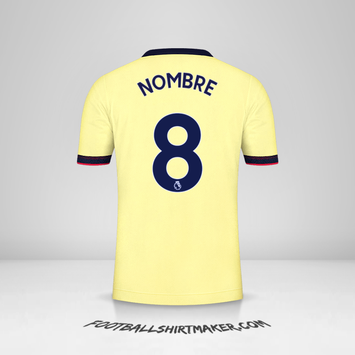 Camiseta Arsenal 2021/2022 Visita -  nombre - 8