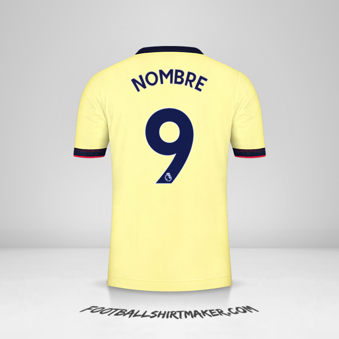 Camiseta Arsenal 2021/2022 Visita -  nombre - 9
