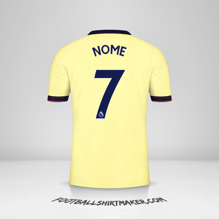 Maglia Arsenal 2021/2022 Seconda -  nome - 7
