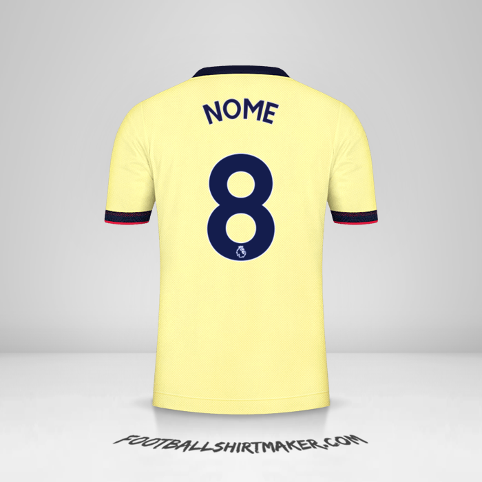 Maglia Arsenal 2021/2022 Seconda -  nome - 8