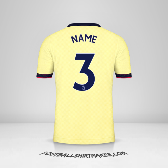 Trikot Arsenal 2021/2022 Auswärts -  name - 3