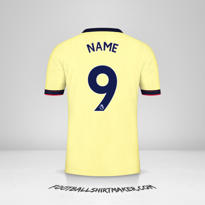 Trikot Arsenal 2021/2022 Auswärts -  name - 9