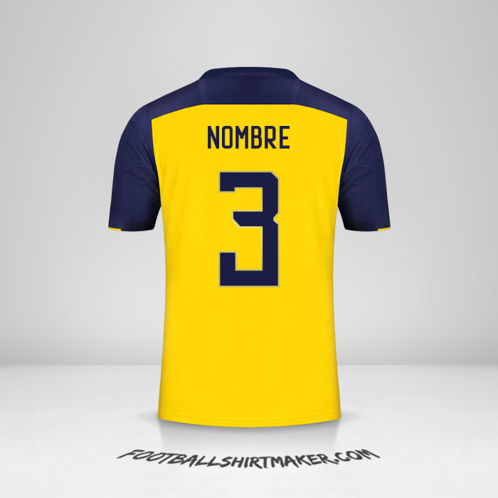 Jersey Ecuador 2020/22 -  nombre - 3