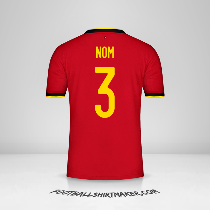 Maillot Belgique 2020/2021 -  nom - 3