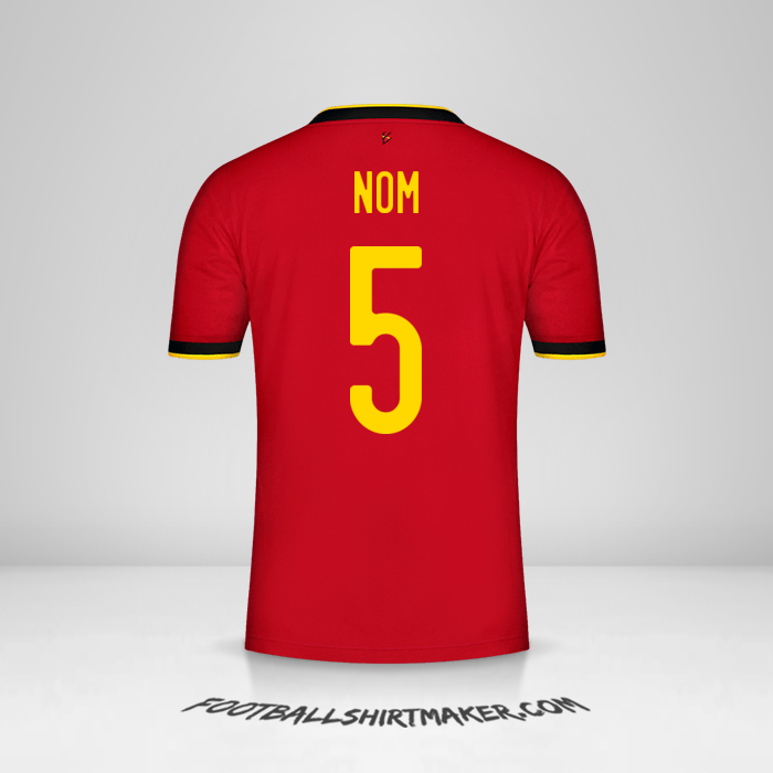 Maillot Belgique 2020/2021 -  nom - 5