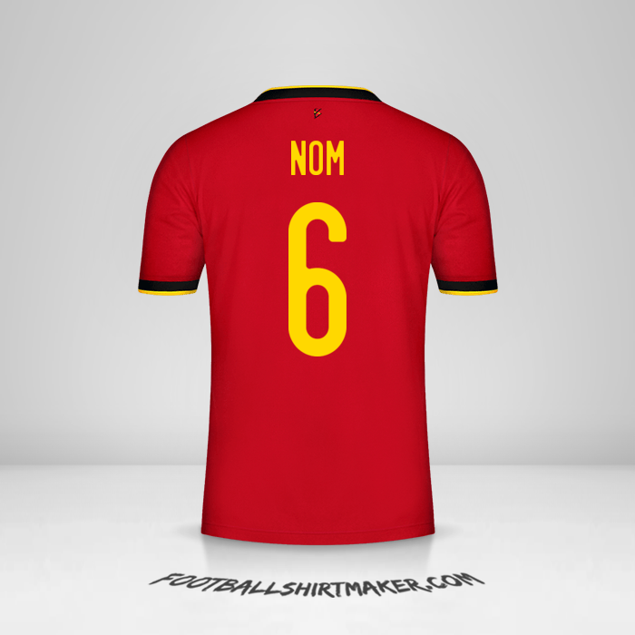 Maillot Belgique 2020/2021 -  nom - 6