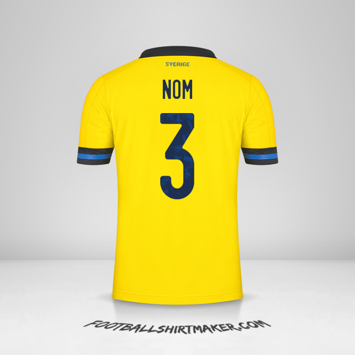 Maillot Suède 2020/2021 -  nom - 3