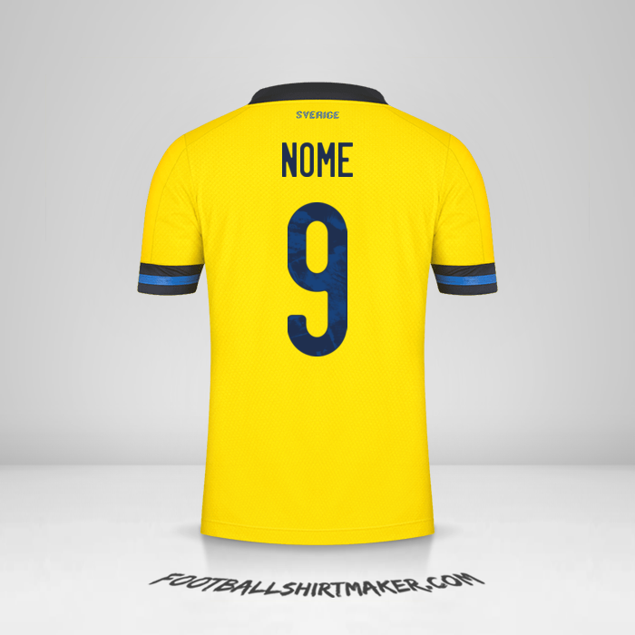 Camisa Suécia 2020/2021 -  nome - 9