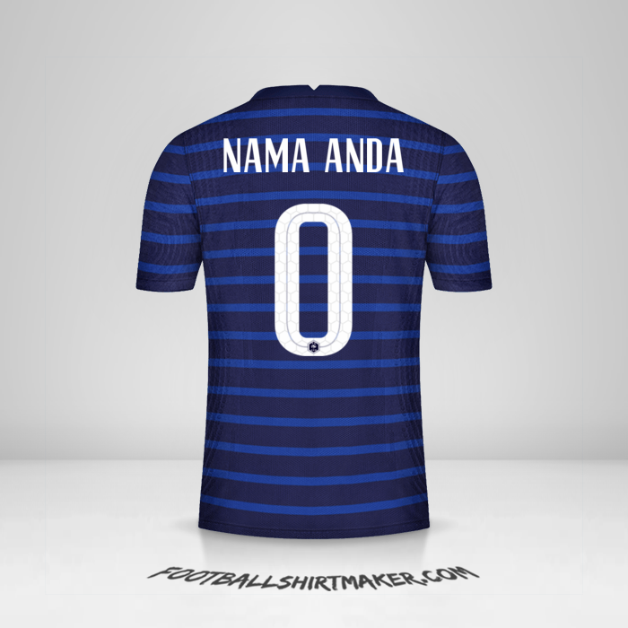 Jersey Prancis 2020/2021 -  nama anda - 0
