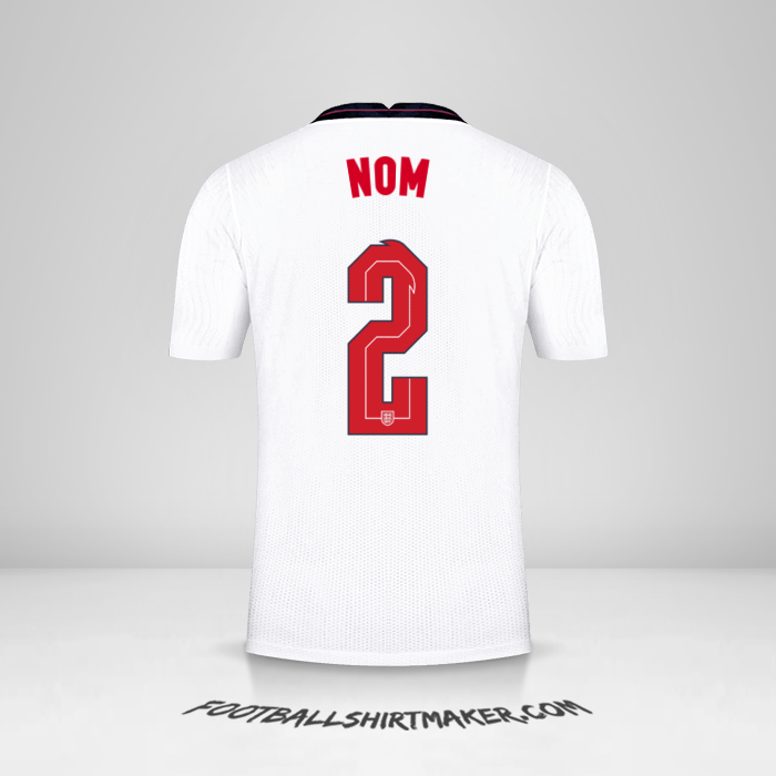 Maillot Angleterre 2020/2021 -  nom - 2