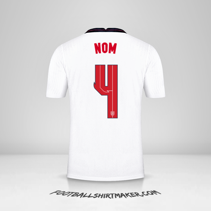Maillot Angleterre 2020/2021 -  nom - 4