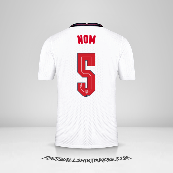 Maillot Angleterre 2020/2021 -  nom - 5