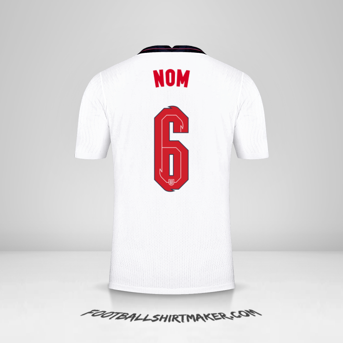 Maillot Angleterre 2020/2021 -  nom - 6