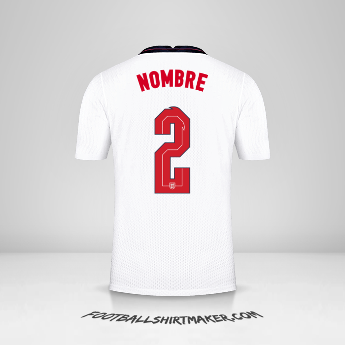 Jersey Inglaterra 2020/2021 -  nombre - 2