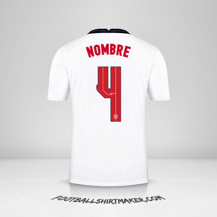 Jersey Inglaterra 2020/2021 -  nombre - 4