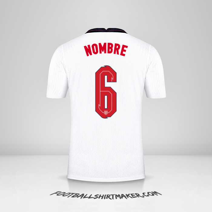 Camiseta Inglaterra 2020/2021 -  nombre - 6