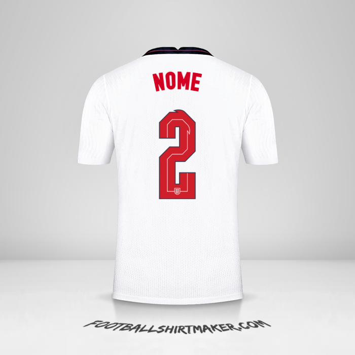 Camisa Inglaterra 2020/2021 -  nome - 2