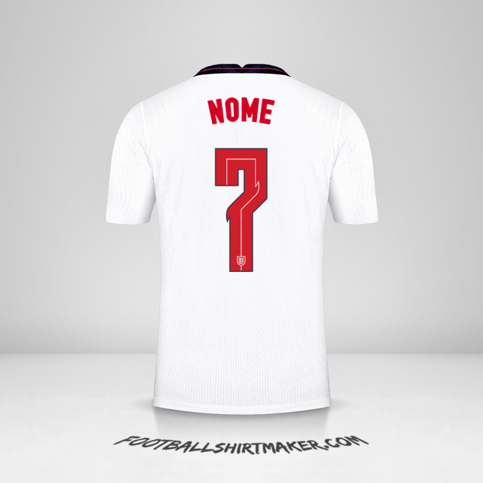 Camisa Inglaterra 2020/2021 -  nome - 7