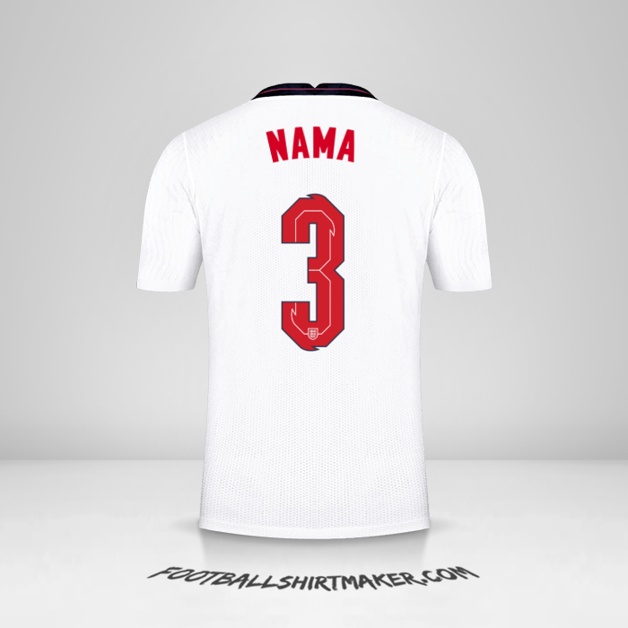 Jersey Inggris 2020/2021 -  nama - 3