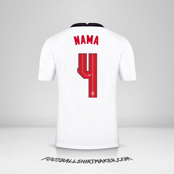 Jersey Inggris 2020/2021 -  nama - 4