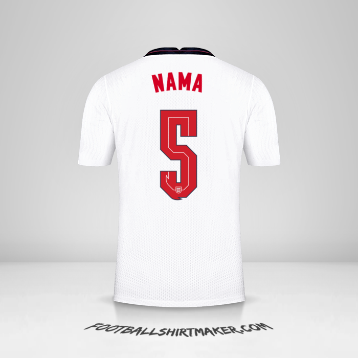 Jersey Inggris 2020/2021 -  nama - 5