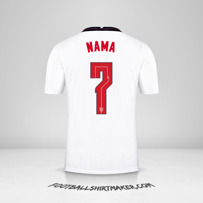 Jersey Inggris 2020/2021 -  nama - 7