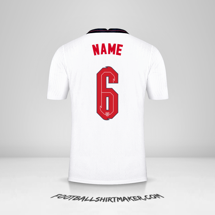 Shirt England 2020/2021 -  name - 6