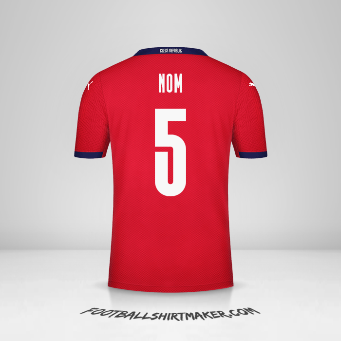 Maillot République Tchèque 2020/2021 -  nom - 5
