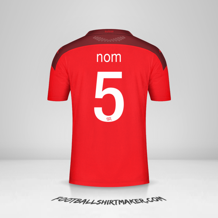 Maillot Suisse 2020/2021 -  nom - 5
