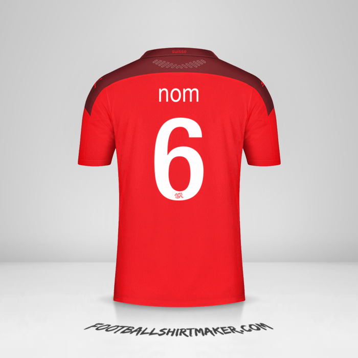 Maillot Suisse 2020/2021 -  nom - 6