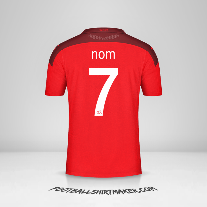 Maillot Suisse 2020/2021 -  nom - 7