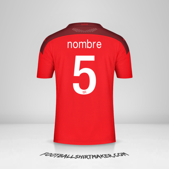 Jersey Suiza 2020/2021 -  nombre - 5