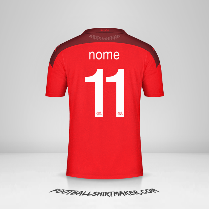 Camisa Suíça 2020/2021 -  nome - 11