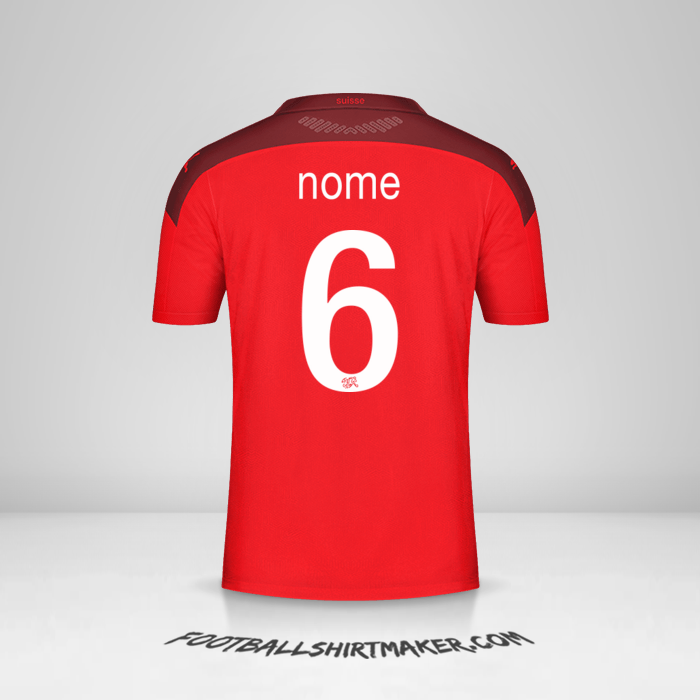 Camisola Suíça 2020/2021 -  nome - 6