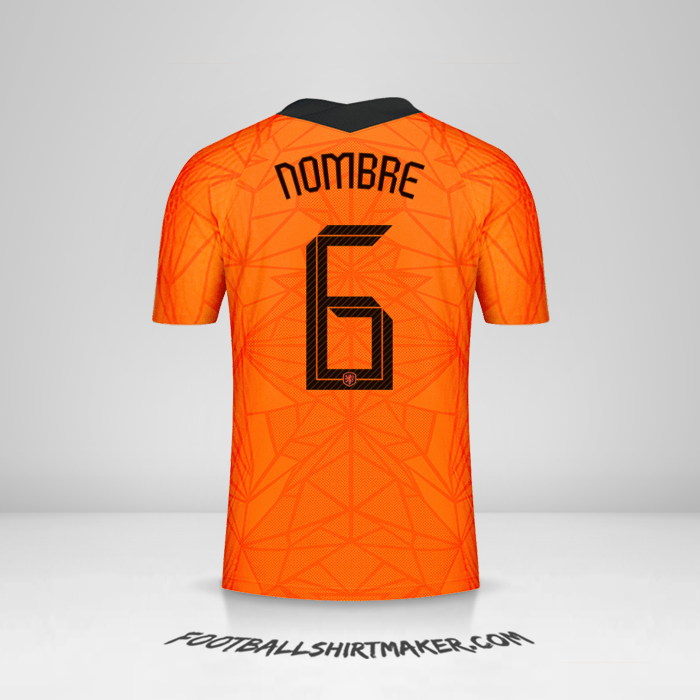 Camiseta Paises Bajos 2020/2021 -  nombre - 6