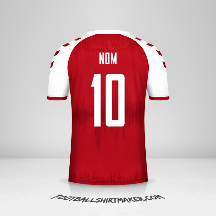 Maillot Danemark 2021 -  nom - 10