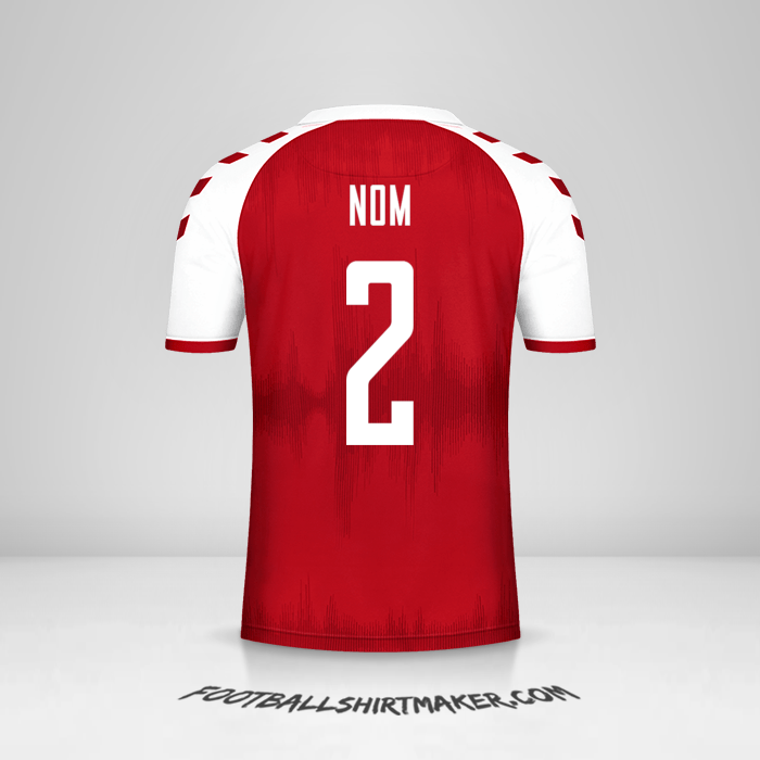 Maillot Danemark 2021 -  nom - 2