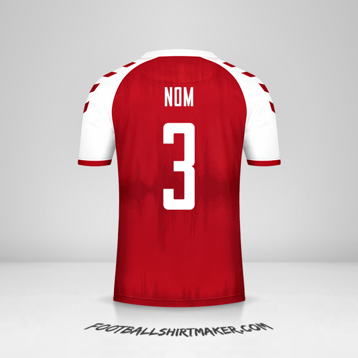 Maillot Danemark 2021 -  nom - 3