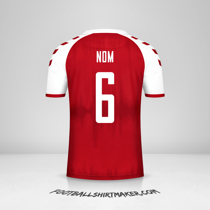 Maillot Danemark 2021 -  nom - 6