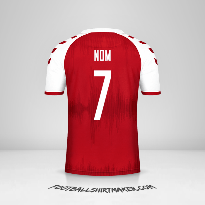 Maillot Danemark 2021 -  nom - 7
