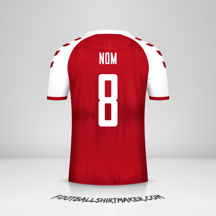 Maillot Danemark 2021 -  nom - 8
