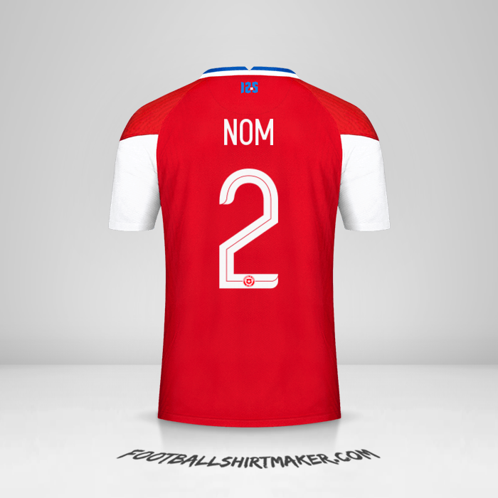 Maillot Chili 2020/2021 -  nom - 2