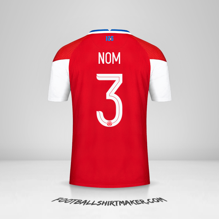Maillot Chili 2020/2021 -  nom - 3